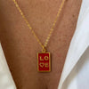 Collier Médaille love rouge - A.B. Paris